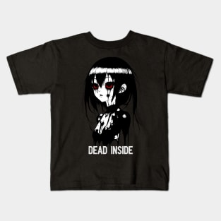 Dead Inside Emo Girl Kids T-Shirt
